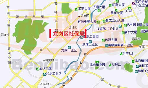 龙岗区社保分局交通地图 本地宝深圳交通频道