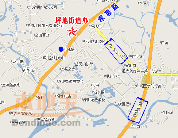 龙岗区坪地街道办事处地图